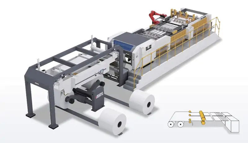 Industrial high-precision smart double knife sheet cutter automatic cardboard sheet cutting machine